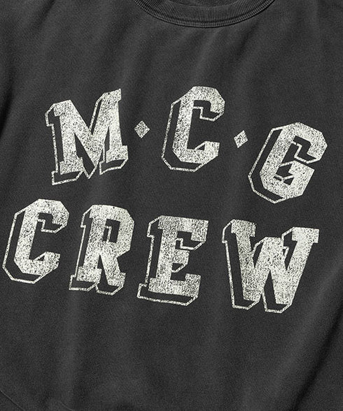 MR.OLIVE/USED BASIC URAKE / PRINTED SWEAT SHIRT(MCG CREW ミスターオリーブ/プリント ユーズドスウェットシャツ